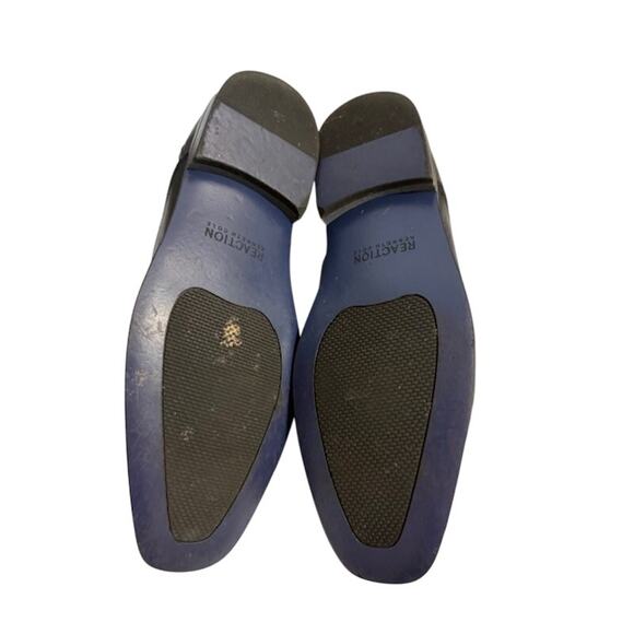 Reaction Kenneth Cole Men's Black Leather Loafers Witter Slip On Shoes Size 10 M - Picture 7 of 7